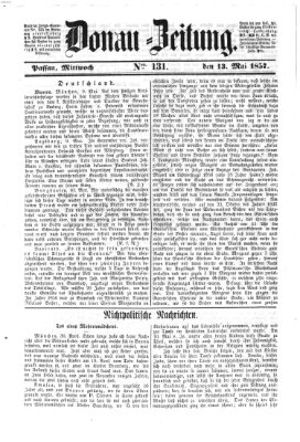 Donau-Zeitung Mittwoch 13. Mai 1857