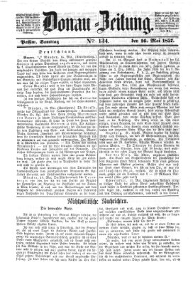 Donau-Zeitung Samstag 16. Mai 1857