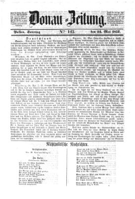 Donau-Zeitung Sonntag 24. Mai 1857