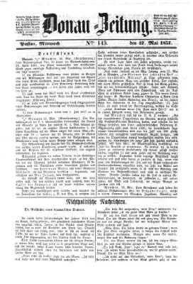 Donau-Zeitung Mittwoch 27. Mai 1857