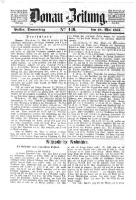 Donau-Zeitung Donnerstag 28. Mai 1857