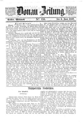 Donau-Zeitung Mittwoch 3. Juni 1857