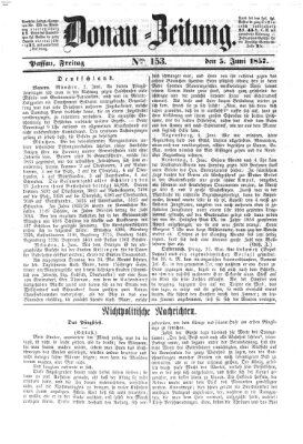 Donau-Zeitung Freitag 5. Juni 1857