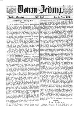 Donau-Zeitung Sonntag 7. Juni 1857