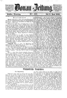 Donau-Zeitung Dienstag 9. Juni 1857