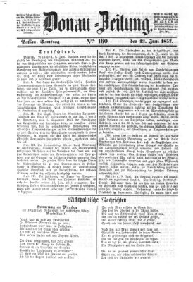 Donau-Zeitung Samstag 13. Juni 1857