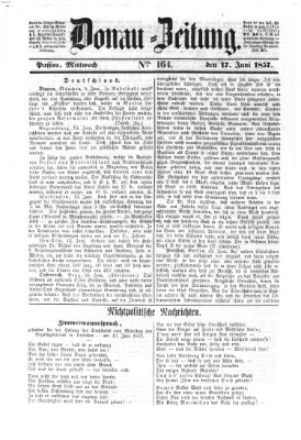 Donau-Zeitung Mittwoch 17. Juni 1857