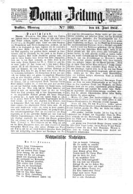 Donau-Zeitung Montag 22. Juni 1857