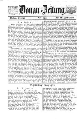 Donau-Zeitung Freitag 26. Juni 1857