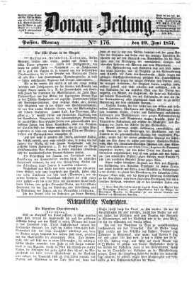 Donau-Zeitung Montag 29. Juni 1857