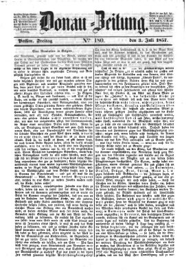 Donau-Zeitung Freitag 3. Juli 1857