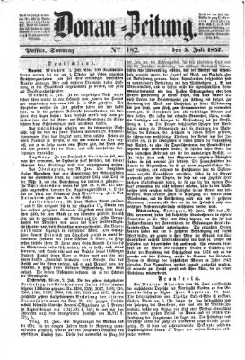 Donau-Zeitung Sonntag 5. Juli 1857