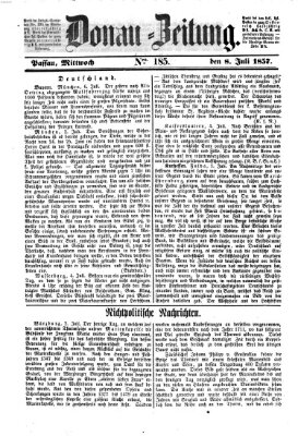 Donau-Zeitung Mittwoch 8. Juli 1857