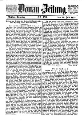 Donau-Zeitung Sonntag 12. Juli 1857