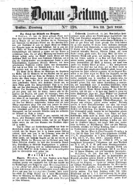 Donau-Zeitung Dienstag 21. Juli 1857