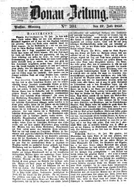 Donau-Zeitung Montag 27. Juli 1857