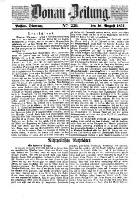 Donau-Zeitung Dienstag 18. August 1857