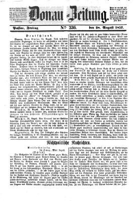 Donau-Zeitung Freitag 28. August 1857