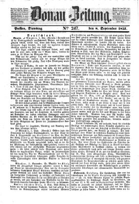 Donau-Zeitung Dienstag 8. September 1857