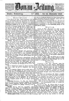 Donau-Zeitung Donnerstag 24. September 1857