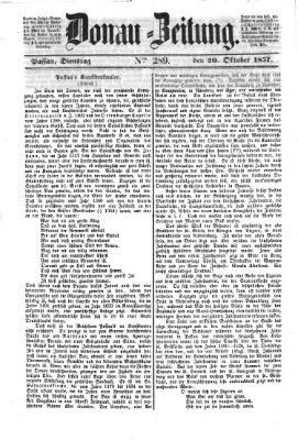 Donau-Zeitung Dienstag 20. Oktober 1857