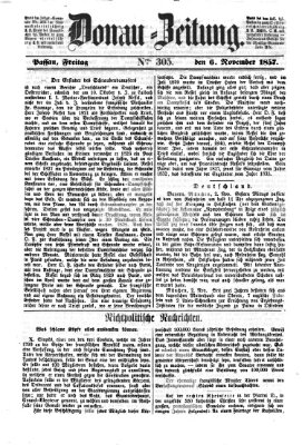 Donau-Zeitung Freitag 6. November 1857