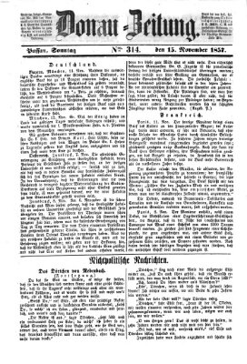 Donau-Zeitung Sonntag 15. November 1857