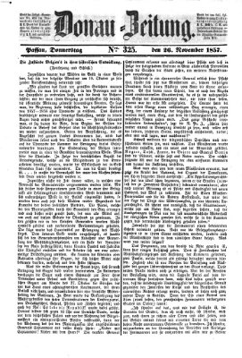 Donau-Zeitung Donnerstag 26. November 1857