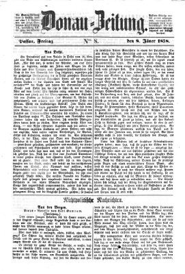 Donau-Zeitung Freitag 8. Januar 1858