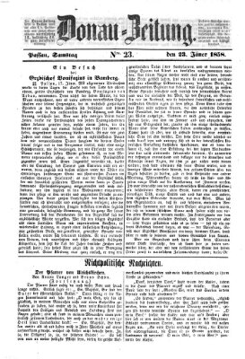 Donau-Zeitung Samstag 23. Januar 1858