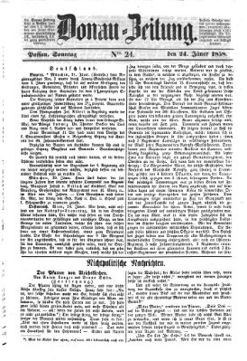 Donau-Zeitung Sonntag 24. Januar 1858