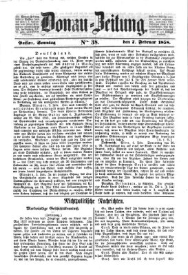 Donau-Zeitung Sonntag 7. Februar 1858