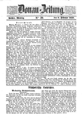 Donau-Zeitung Montag 8. Februar 1858