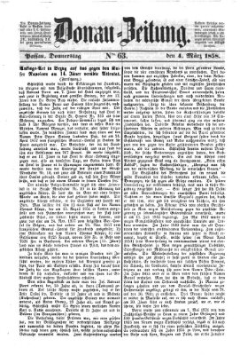 Donau-Zeitung Donnerstag 4. März 1858