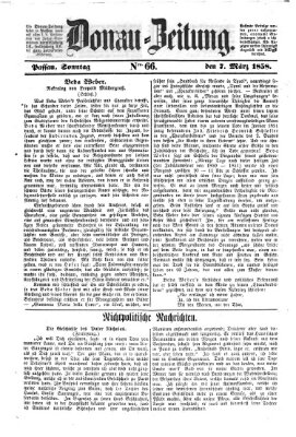 Donau-Zeitung Sonntag 7. März 1858