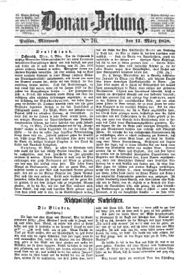 Donau-Zeitung Mittwoch 17. März 1858