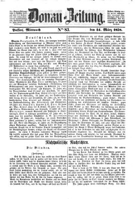 Donau-Zeitung Mittwoch 24. März 1858