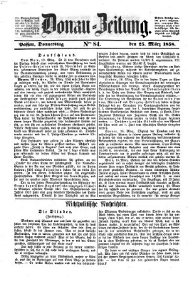 Donau-Zeitung Donnerstag 25. März 1858