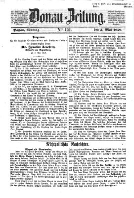 Donau-Zeitung Montag 3. Mai 1858