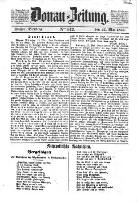 Donau-Zeitung Dienstag 25. Mai 1858