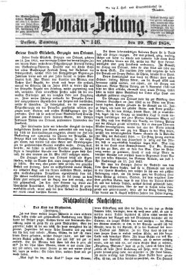 Donau-Zeitung Samstag 29. Mai 1858