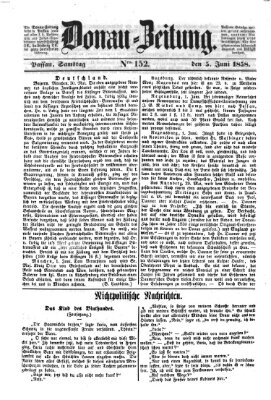 Donau-Zeitung Samstag 5. Juni 1858