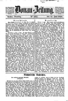 Donau-Zeitung Dienstag 15. Juni 1858