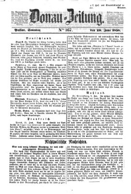 Donau-Zeitung Sonntag 20. Juni 1858