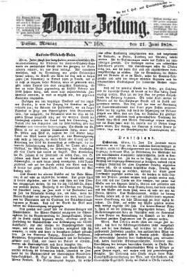 Donau-Zeitung Montag 21. Juni 1858