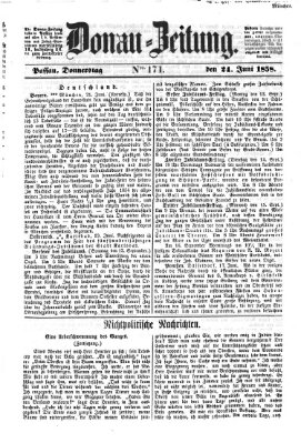 Donau-Zeitung Donnerstag 24. Juni 1858