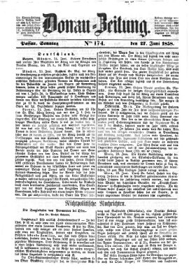 Donau-Zeitung Sonntag 27. Juni 1858