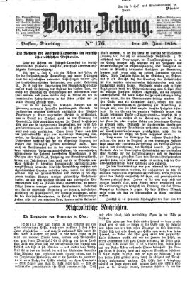 Donau-Zeitung Dienstag 29. Juni 1858