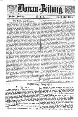 Donau-Zeitung Freitag 2. Juli 1858