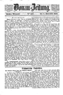 Donau-Zeitung Mittwoch 8. September 1858